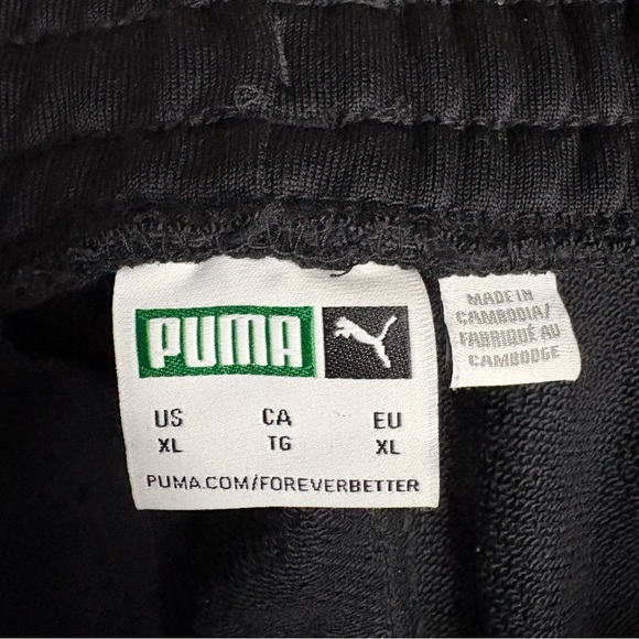 Puma Mens Track Pants XL Black Green Blue Stripe Joggers Athletic Sweatpants - Picture 8 of 10